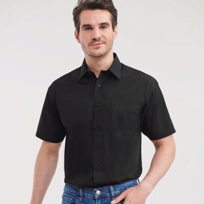 Short sleeve polycotton easycare poplin shirt Thumbnail