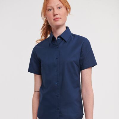 Russell Athletic Collection Ladies Short Sleeve Easy Care Oxford Shirt Thumbnail