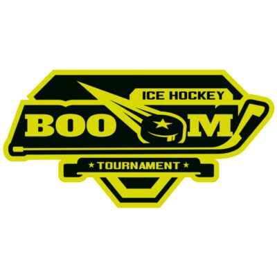 Boom Ice Hockey Tournament logo template Thumbnail