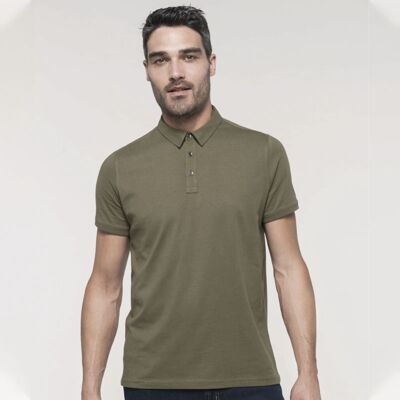 Jersey knit polo shirt. Thumbnail