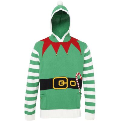 Elf 3D Adults Christmas Jumper (With Hood) Thumbnail
