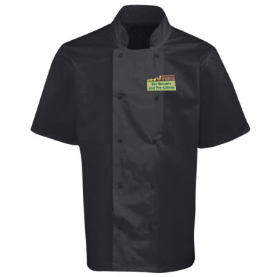 ADVENTURE FARM  - Studded front short sleeve chef's jacket Thumbnail