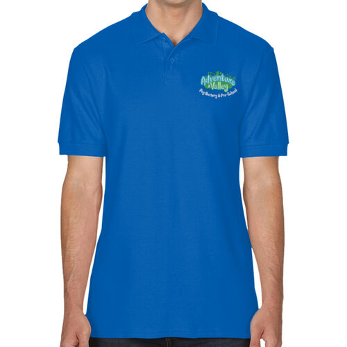 ADVENTURE VALLEY  - Studded front short sleeve chef's jacket - SOFTSTYLE adult double piqué polo Thumbnail