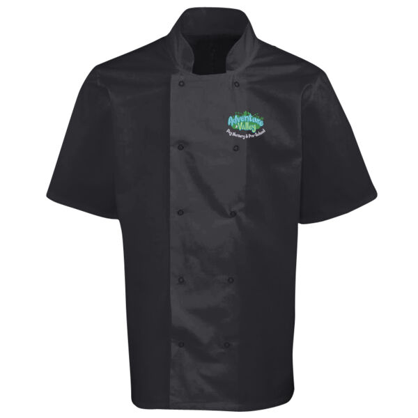 ADVENTURE VALLEY  - Studded front short sleeve chef's jacket Thumbnail