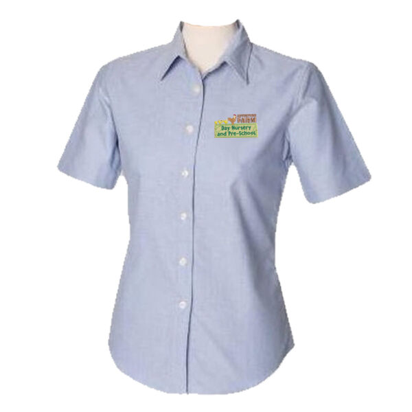 ADVENTURE FARM  - WOMENS  short sleeve classic Oxford shirt Thumbnail